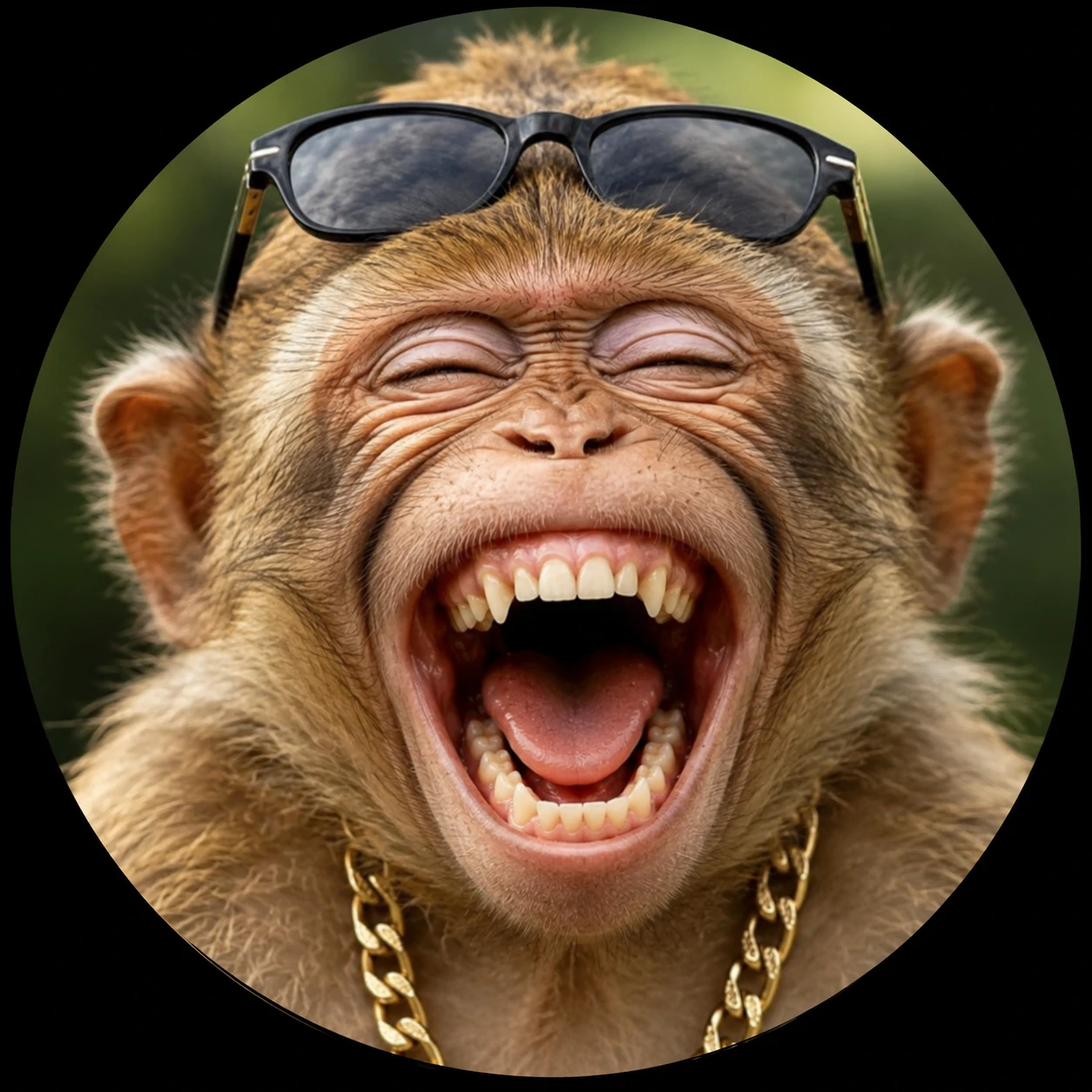 Funny monkey PFP giving a dramatic side eye expression