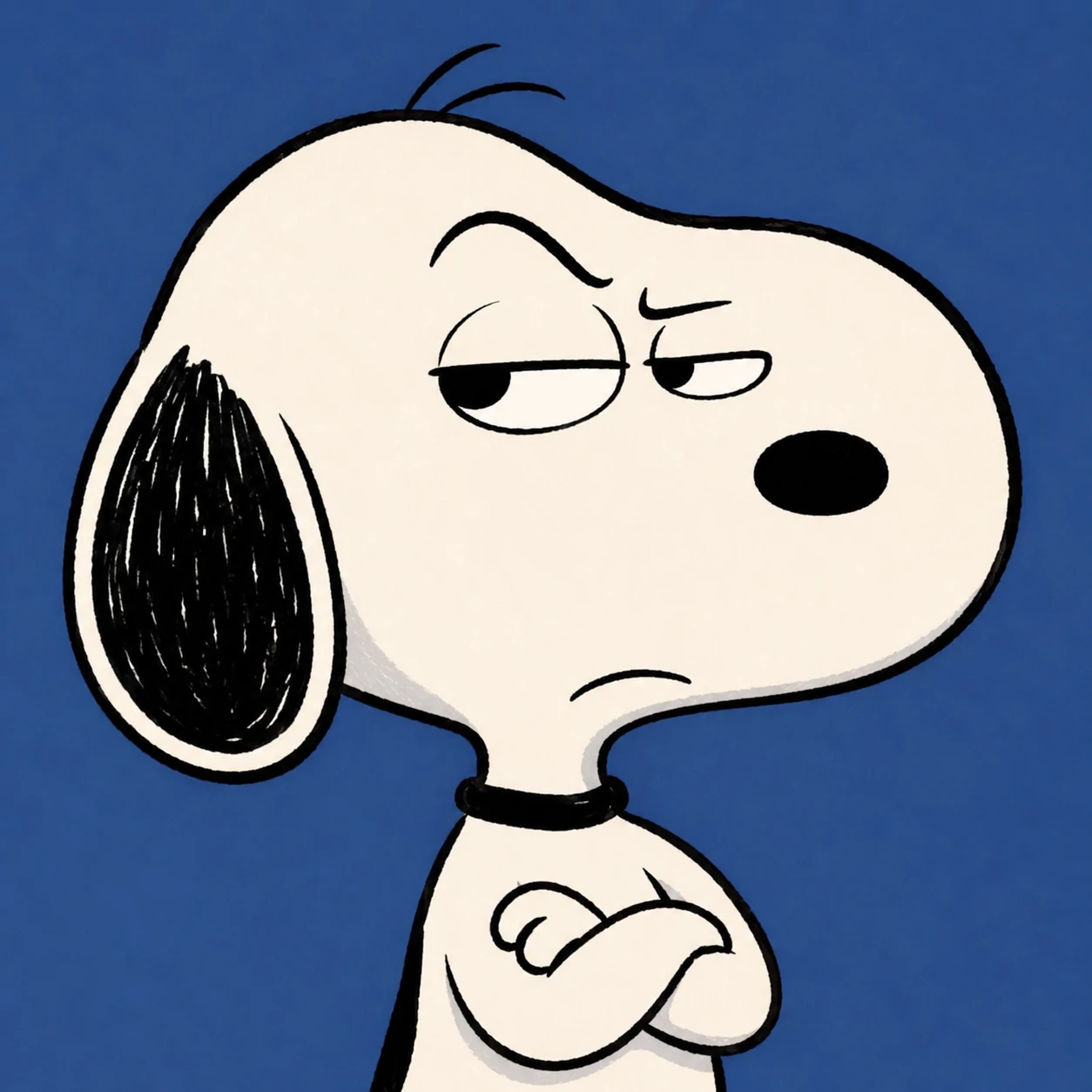 Funny Snoopy profile picture giving a dramatic unimpressed side-eye glance