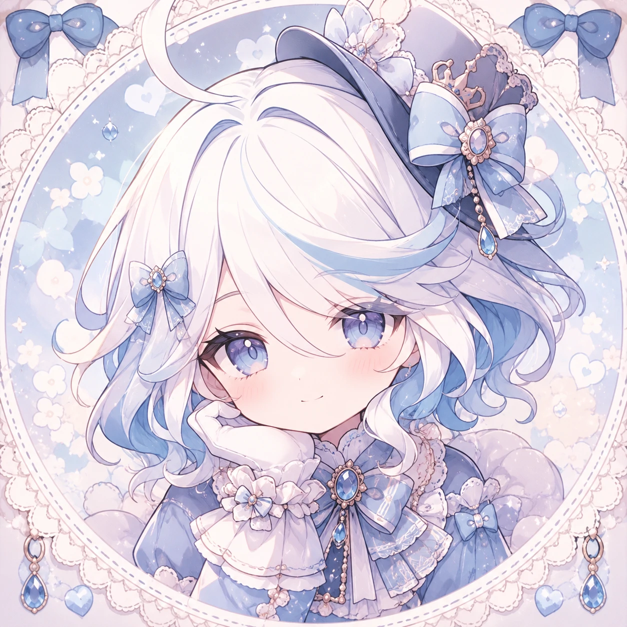 Cute Furina profile picture featuring a mini bow and soft pastel shading