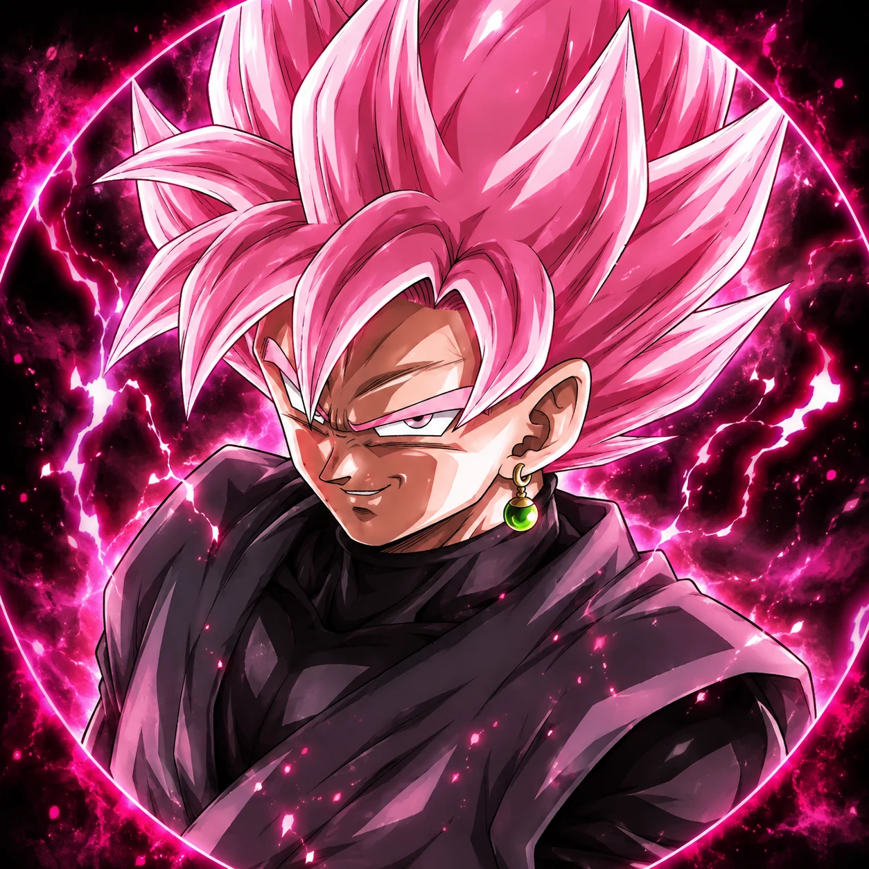 Goku Black Super Saiyan Rose avatar with vibrant pink hair.