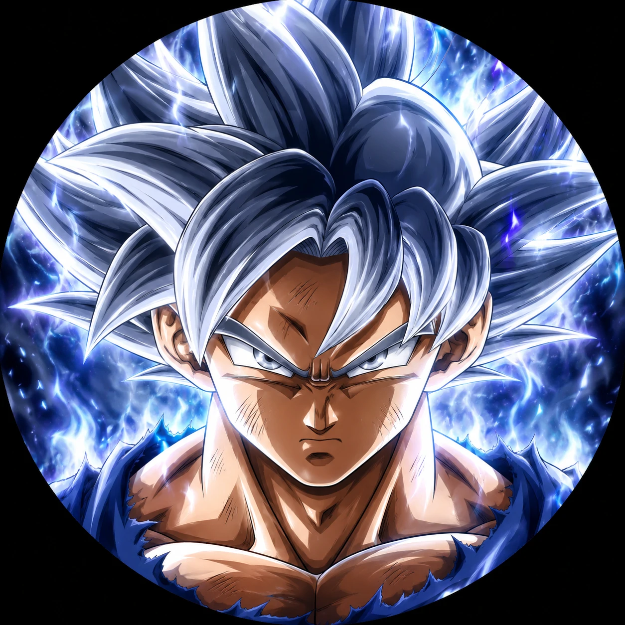 Ultra Instinct Goku avatar cropped to gaming tag size.
