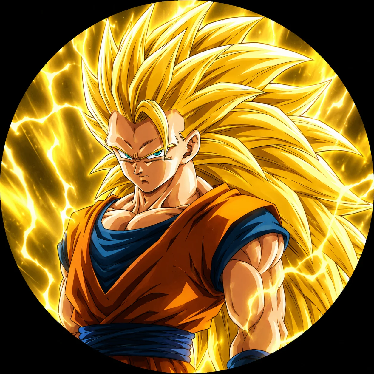 Goku Super Saiyan 3 profile picture with long flowing hair.