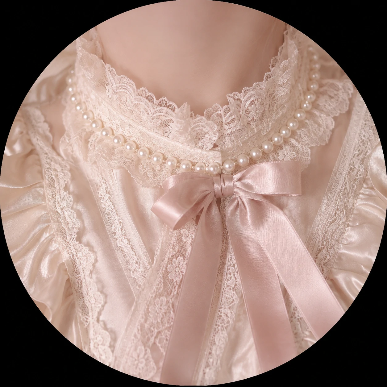 Vintage cat coquette PFP with a pearl drop and pastel grading.