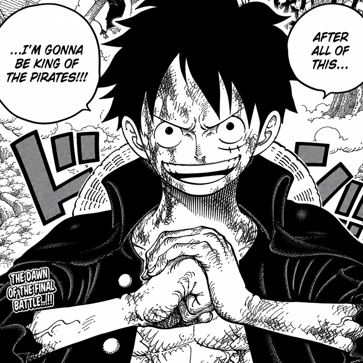 Luffy manga panel PFP from One Piece Wano arc