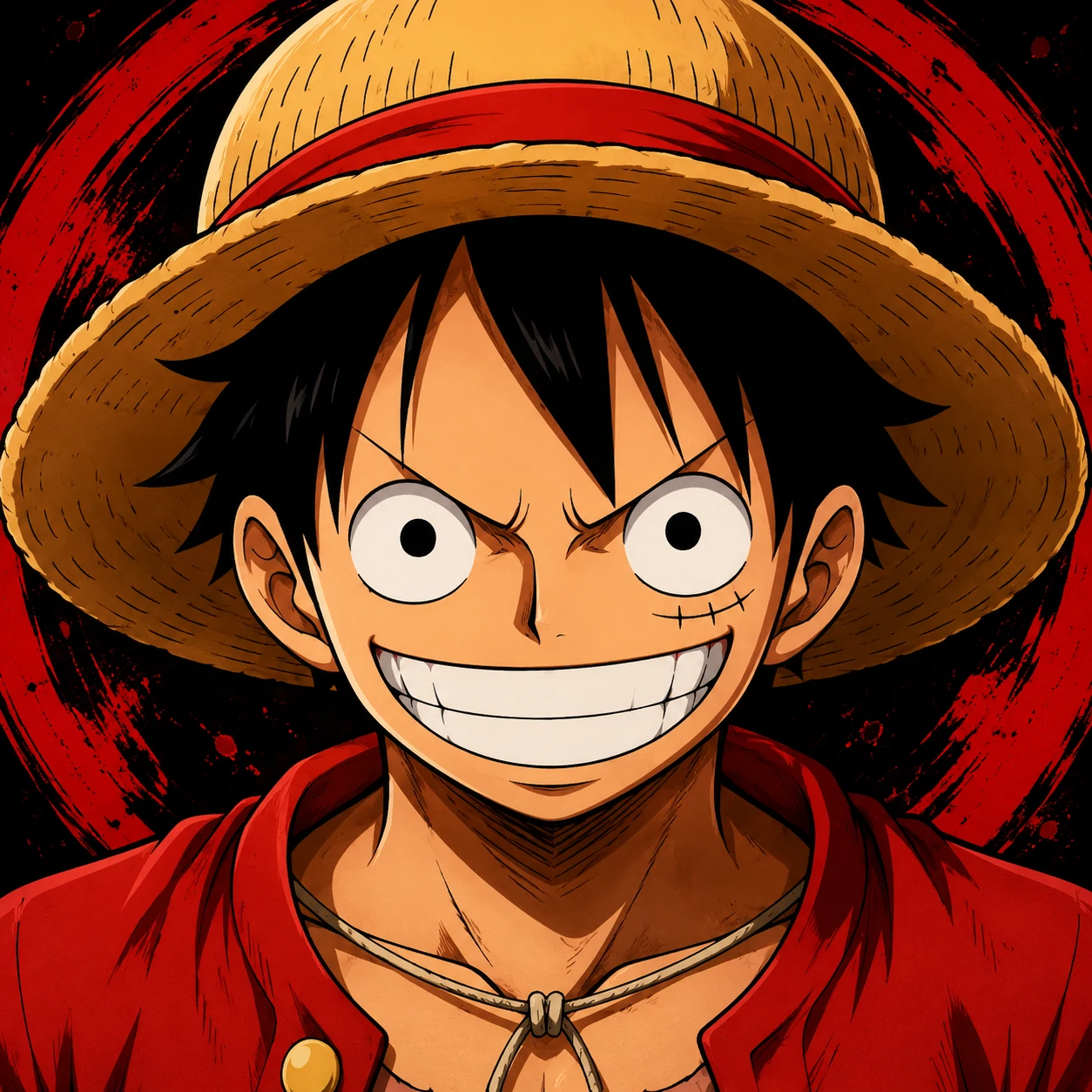 Luffy PFP for Discord in sharp HD with high contrast edges