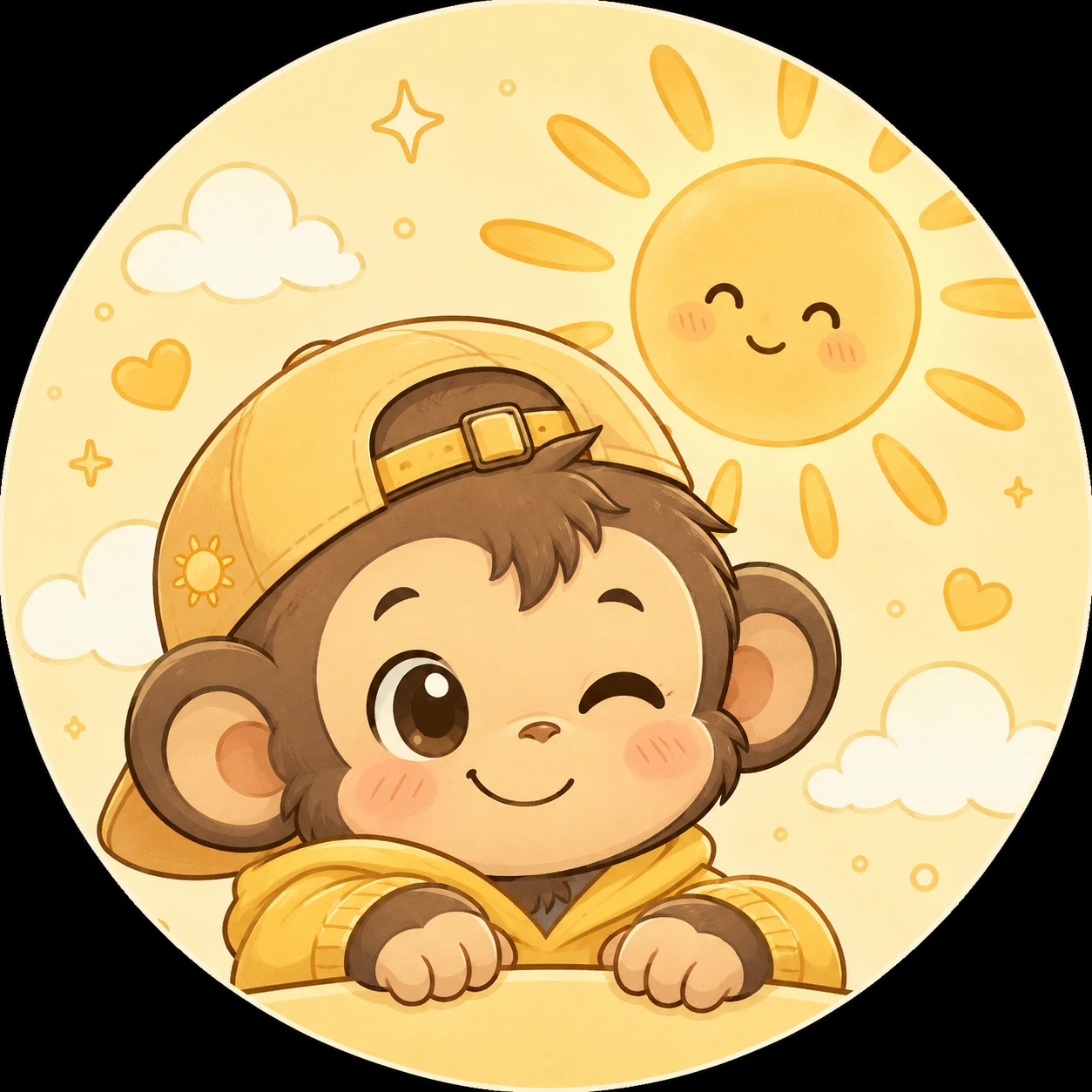 Matching monkey PFP with moon theme and sleepy calm expression