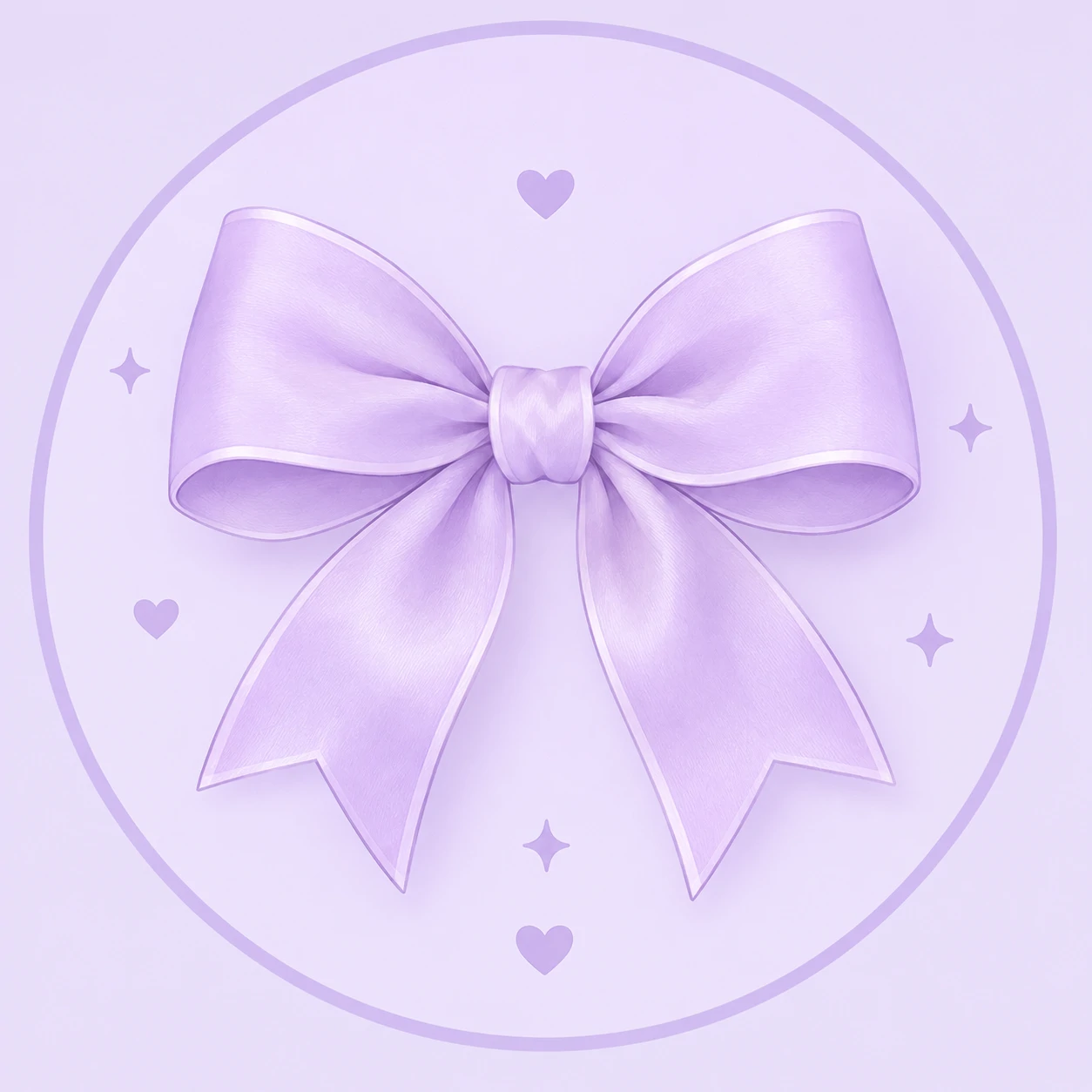 Pastel Purple PFP with ribbon bow detail and soft lavender background
