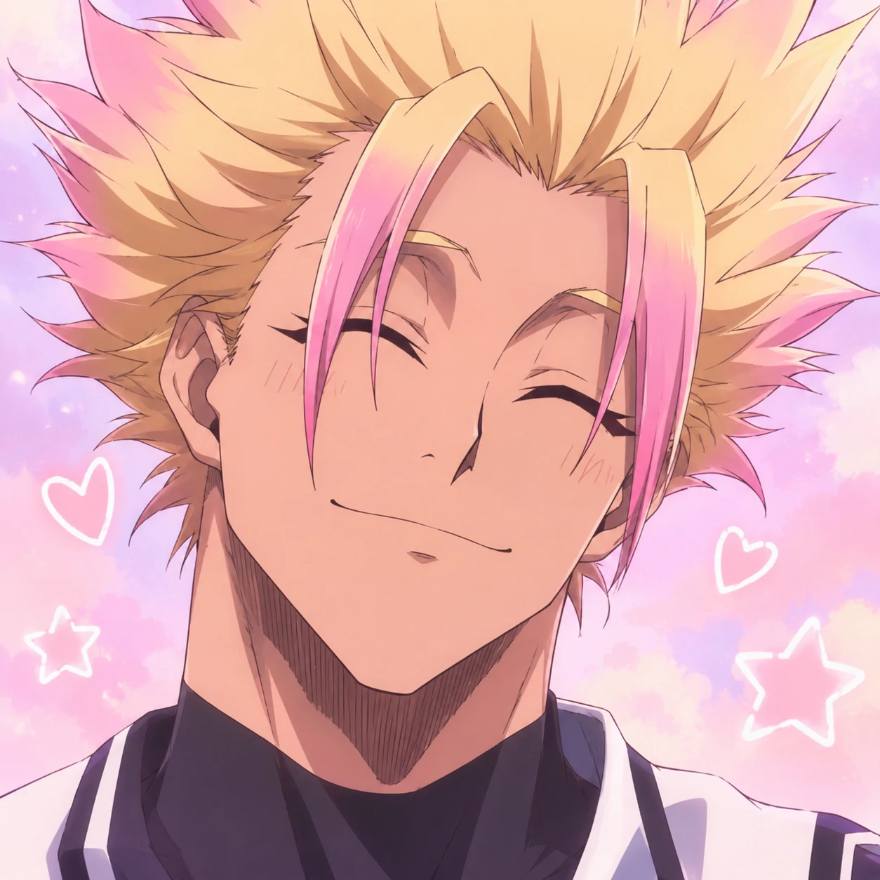 Cute Shidou icon with a soft closed-eye smile and pastel background