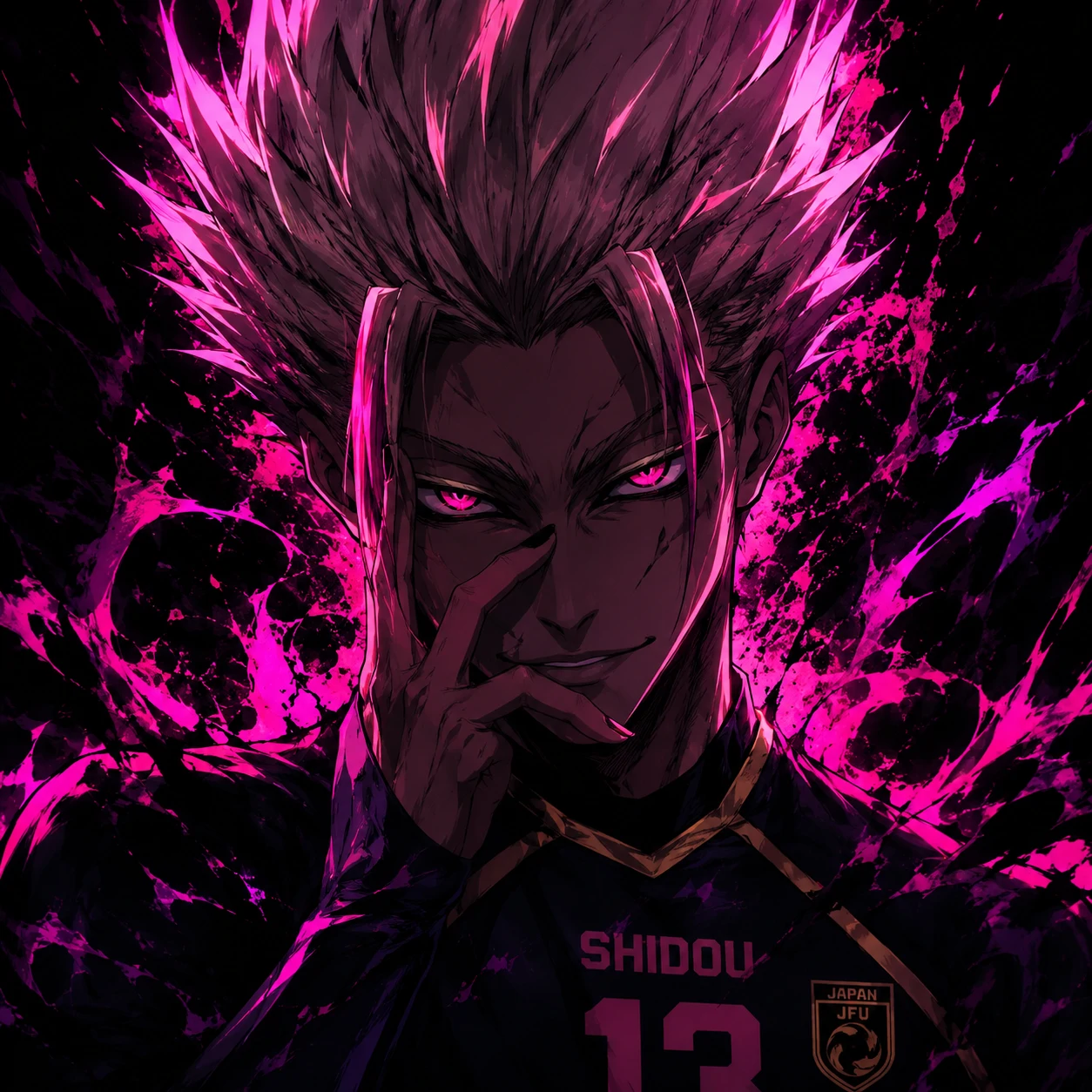 Dark Shidou Discord icon with high contrast for dark mode servers