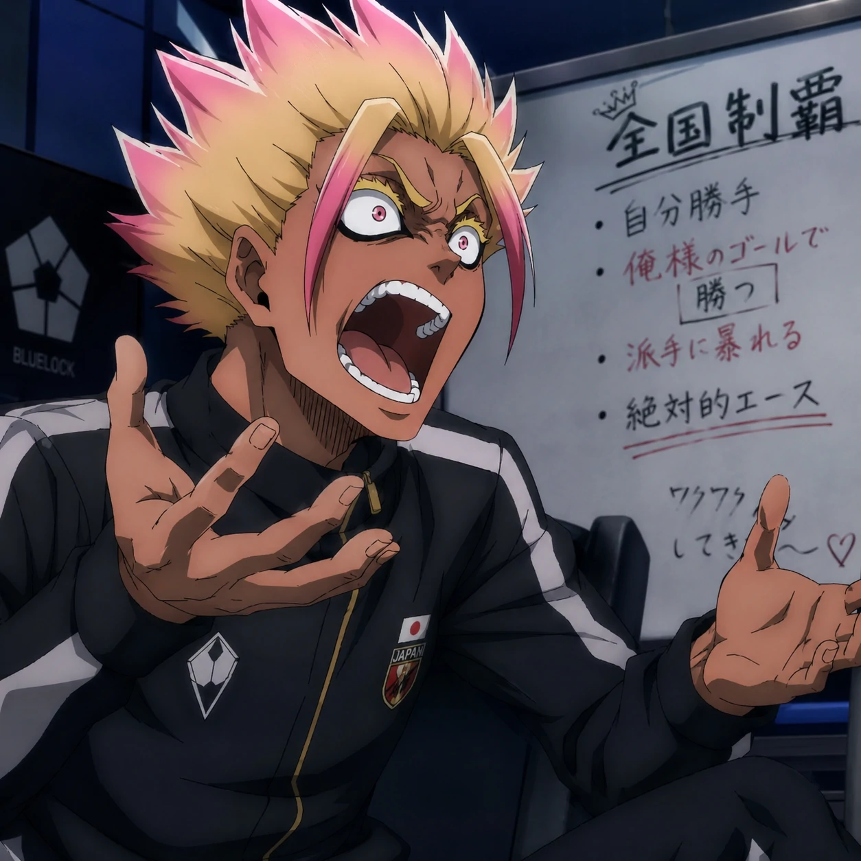 Funny Shidou icon screencap mid-rant with animated hand gestures