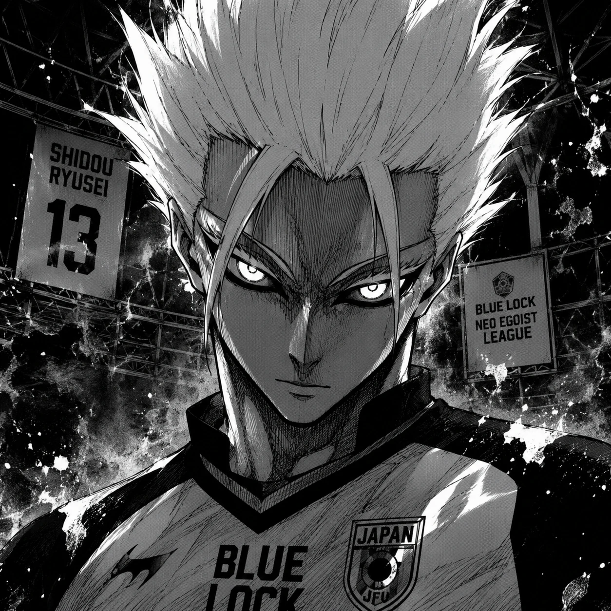 Shidou manga PFP from the Neo Egoist League arc with intense stare