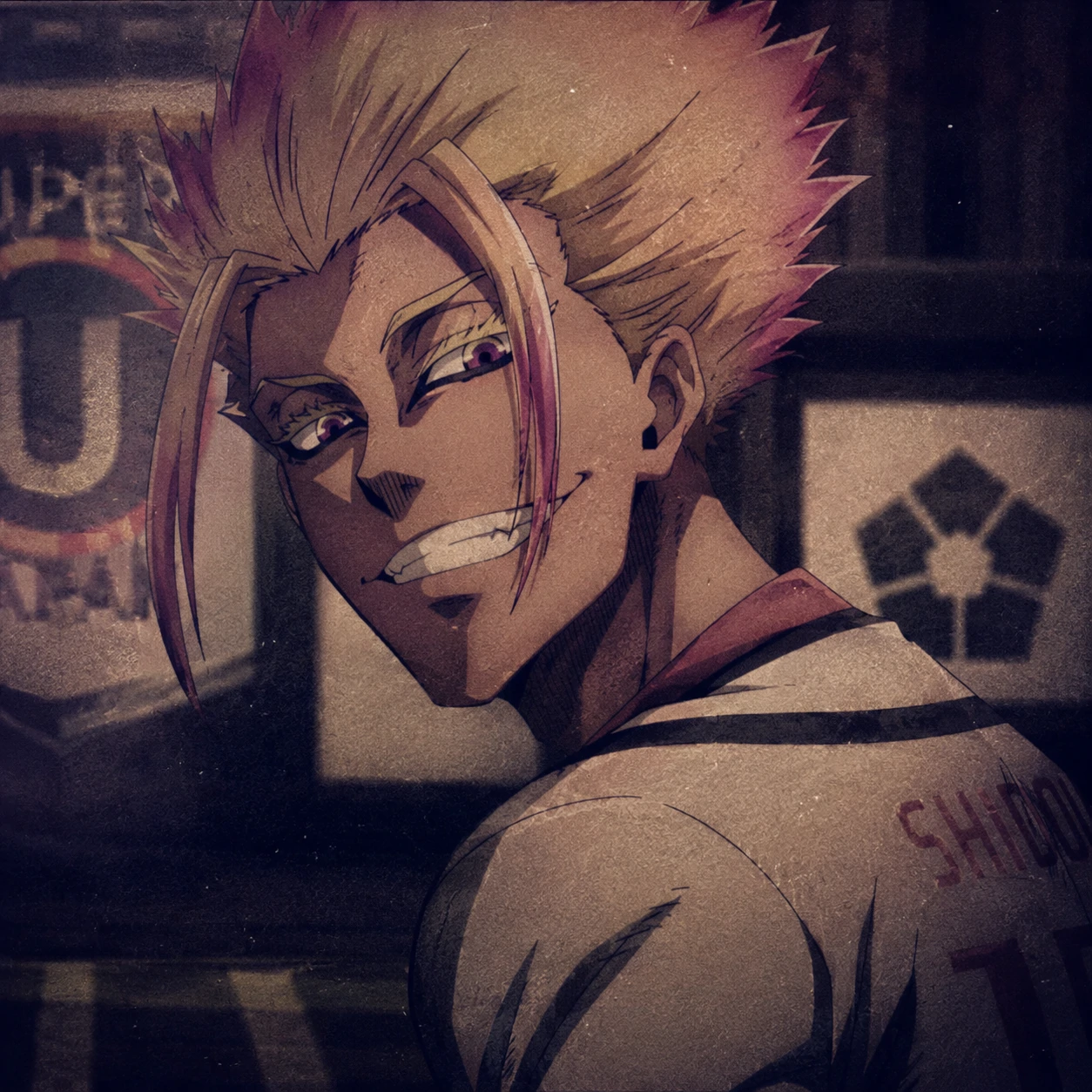 Aesthetic Shidou PFP with film grain and faded vintage color grading
