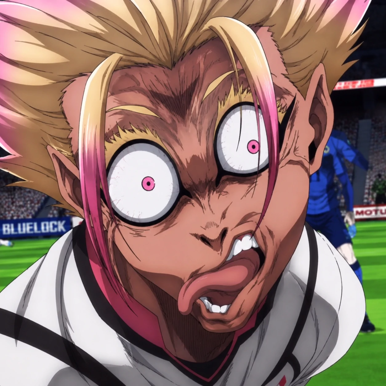 Funny Shidou PFP with an exaggerated goofy facial expression
