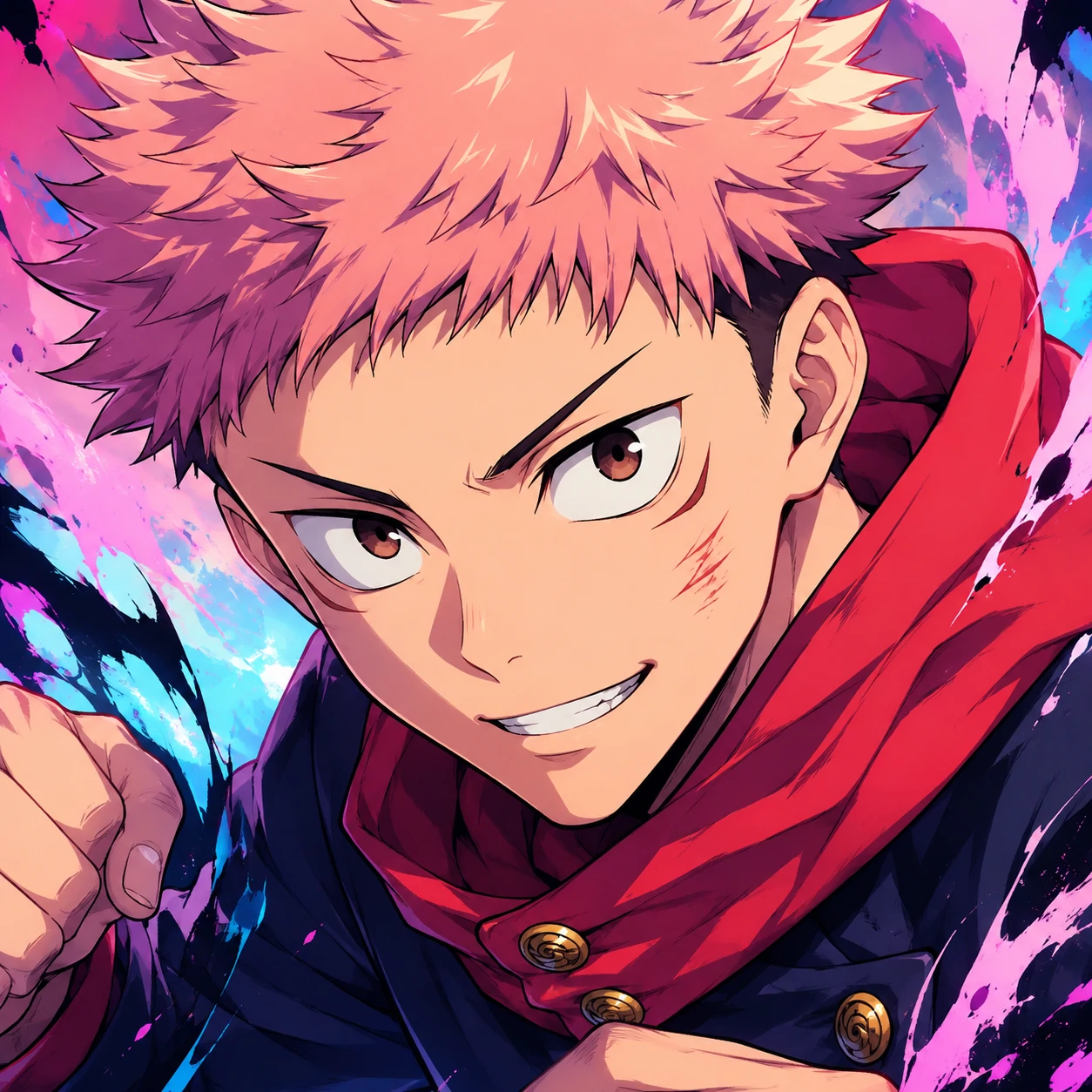 Yuji Itadori 4K anime wallpaper icon with cinematic backdrop and clean crop
