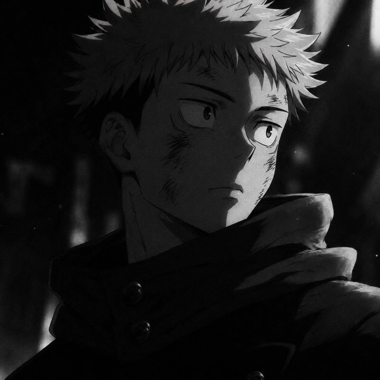 Yuji Itadori 4K cinematic PFP with sharp detail and premium colour grade