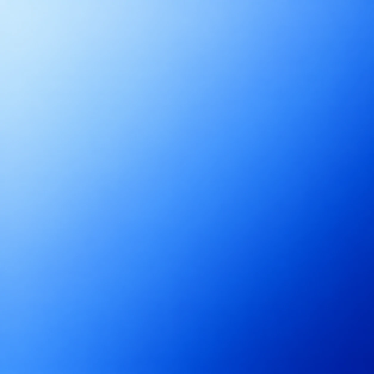 Minimal blue aesthetic PFP with smooth gradient from baby blue to deep sapphire