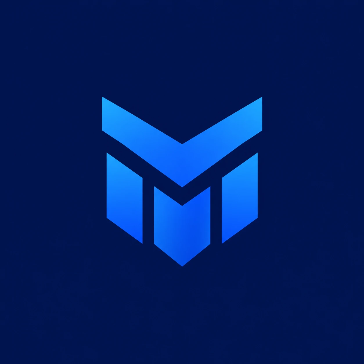 Minimal blue PFP icon for boys with a simple geometric design on navy