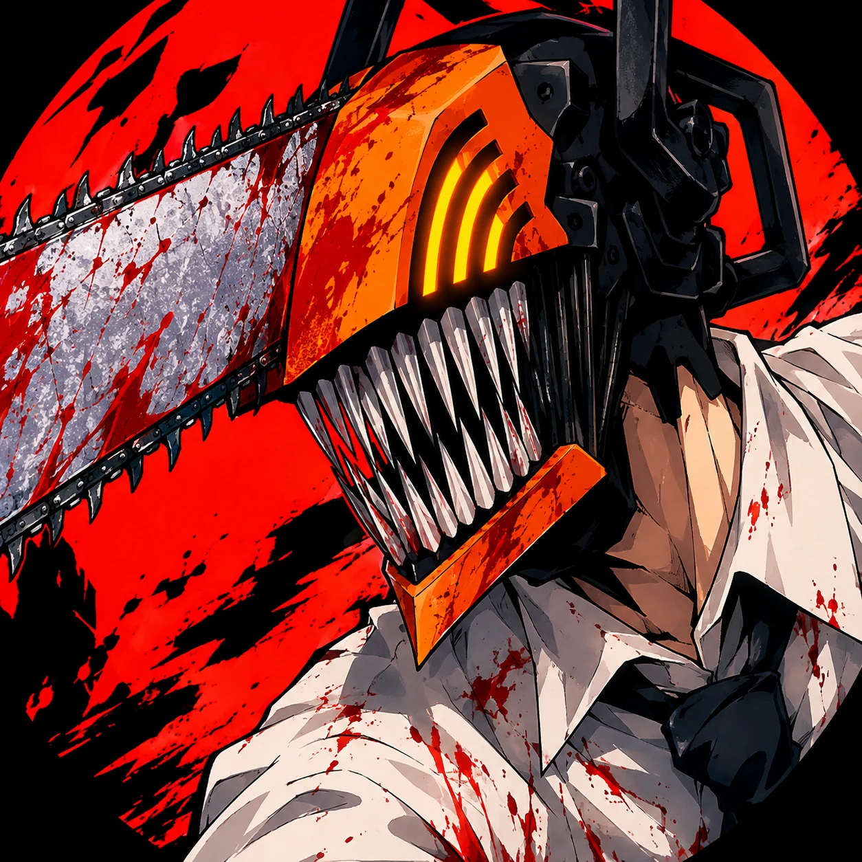 HD Denji Chainsaw Man icon PFP with crisp detail and vibrant anime colours