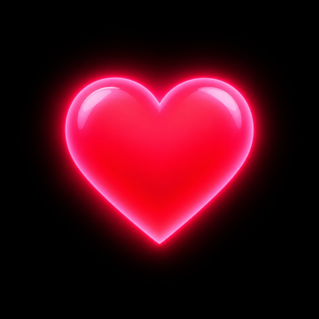 Heart pfp for Discord with a glowing heart optimized for dark interface backgrounds