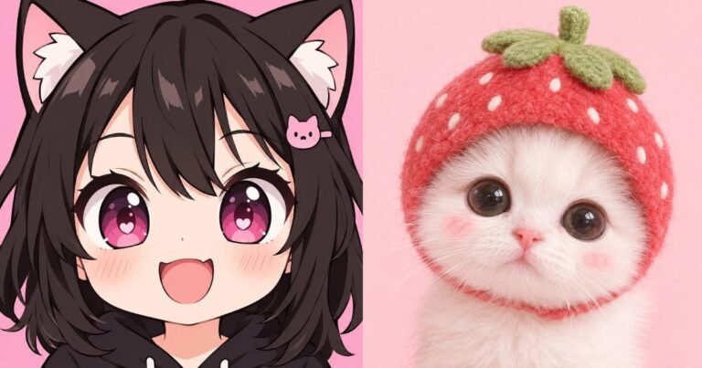 Kawaii PFP: Cute, Anime, Cat, Pink, Sanrio & Dark