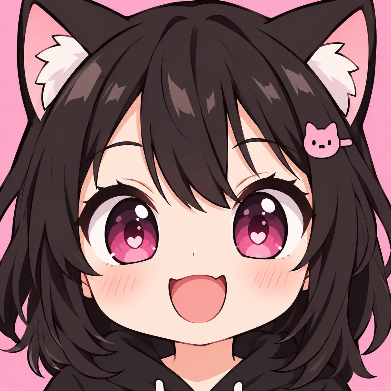 Kawaii PFP for Discord featuring a bold cute anime face on a simple background