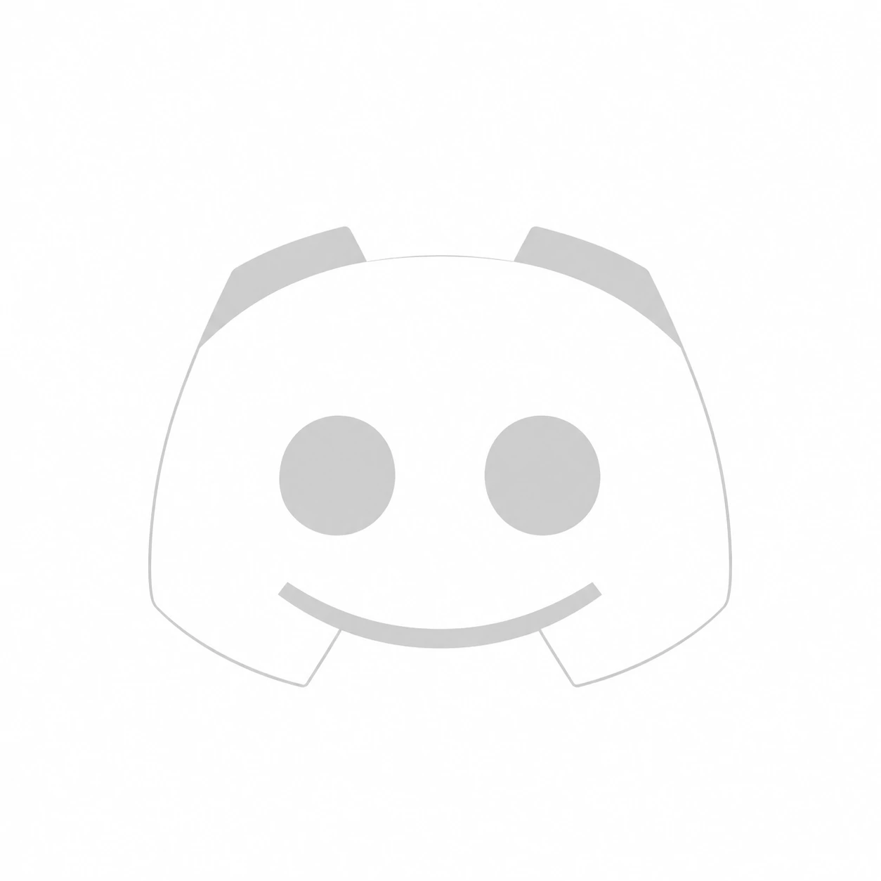 White Discord PFP with a centred icon designed to fit the circular avatar crop