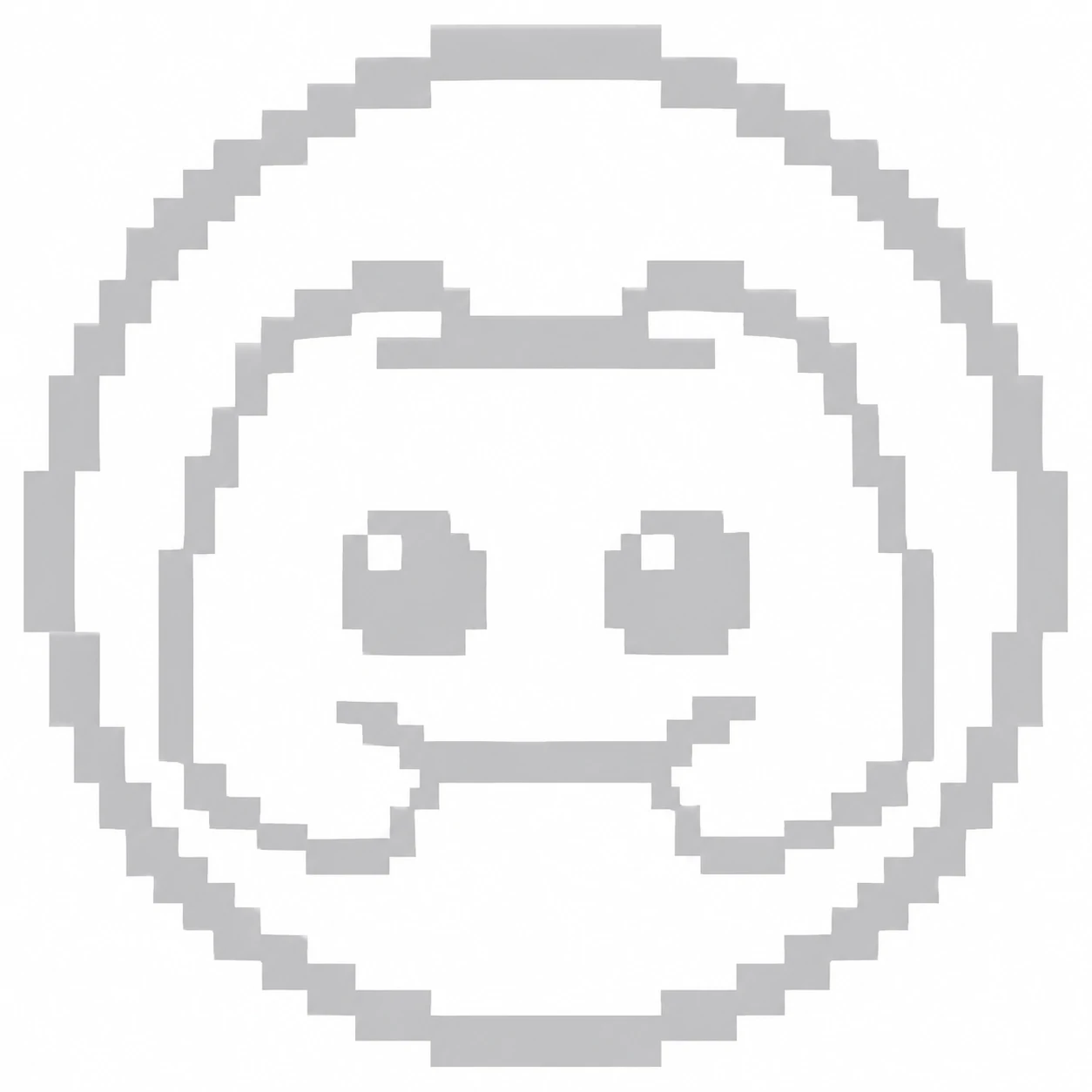 White Discord PFP with a minimal pixel art design in white and light grey