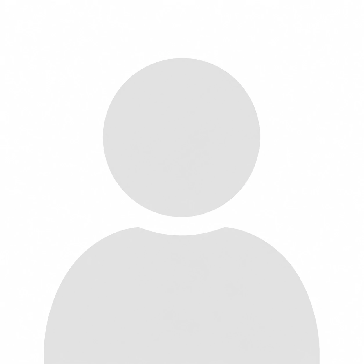 White PFP in default avatar icon style with a simple silhouette on white