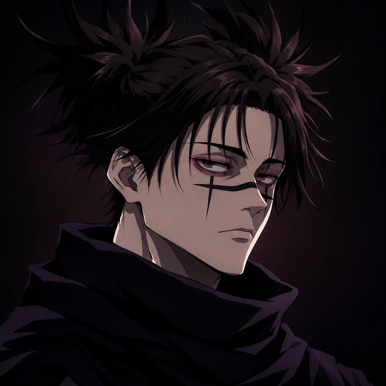 Minimal 4K HD Choso profile picture on a clean dark gradient background