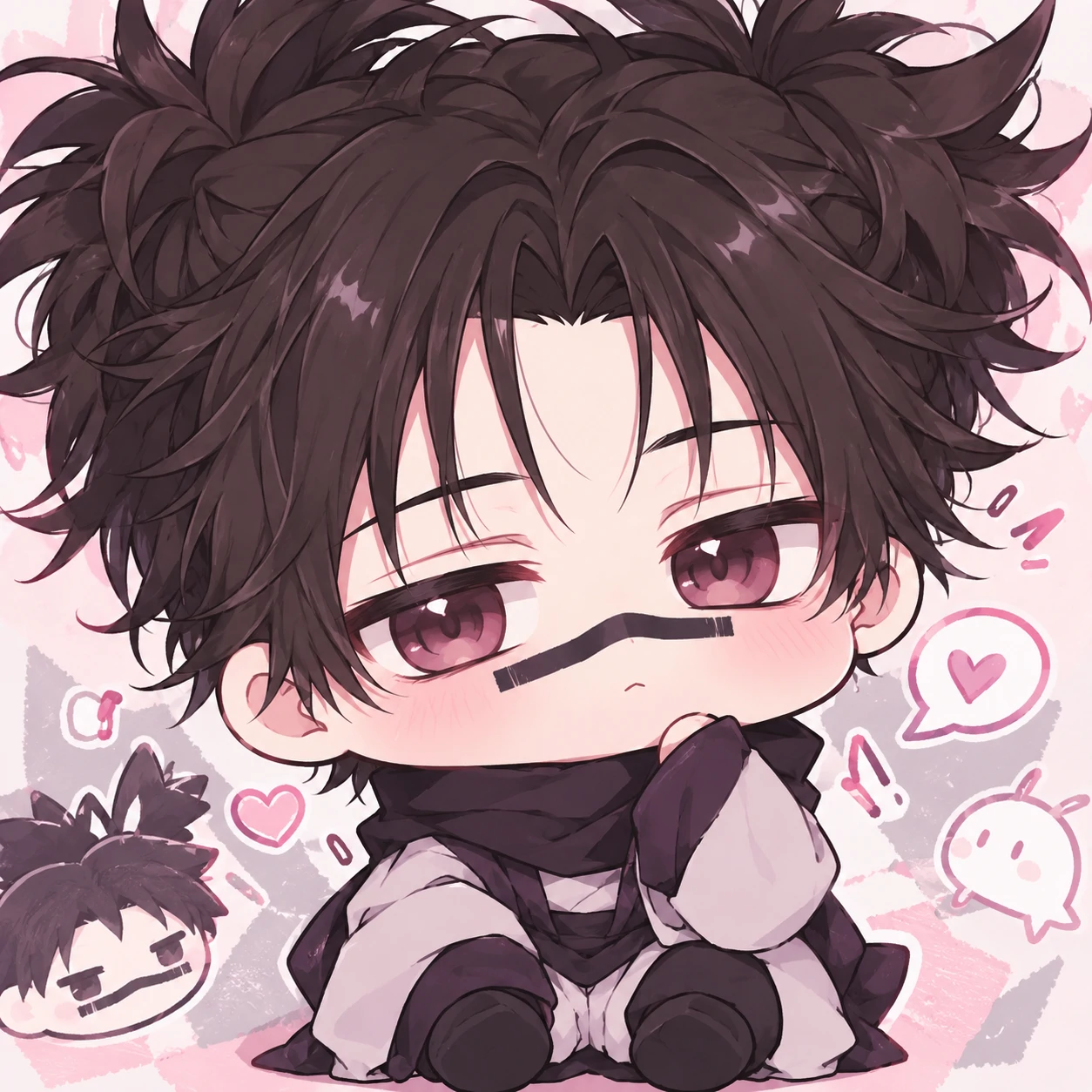 Cute chibi Choso PFP with oversized head, tiny body and rounded features