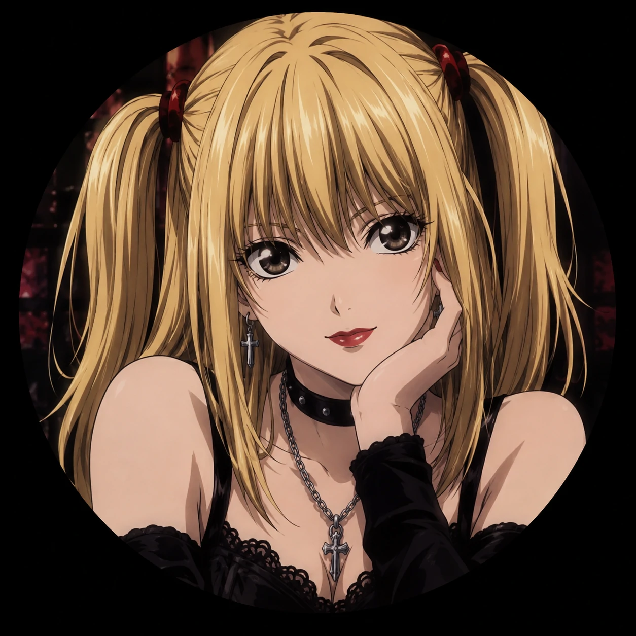 Death Note Discord PFP of Misa framed perfectly for a circular crop