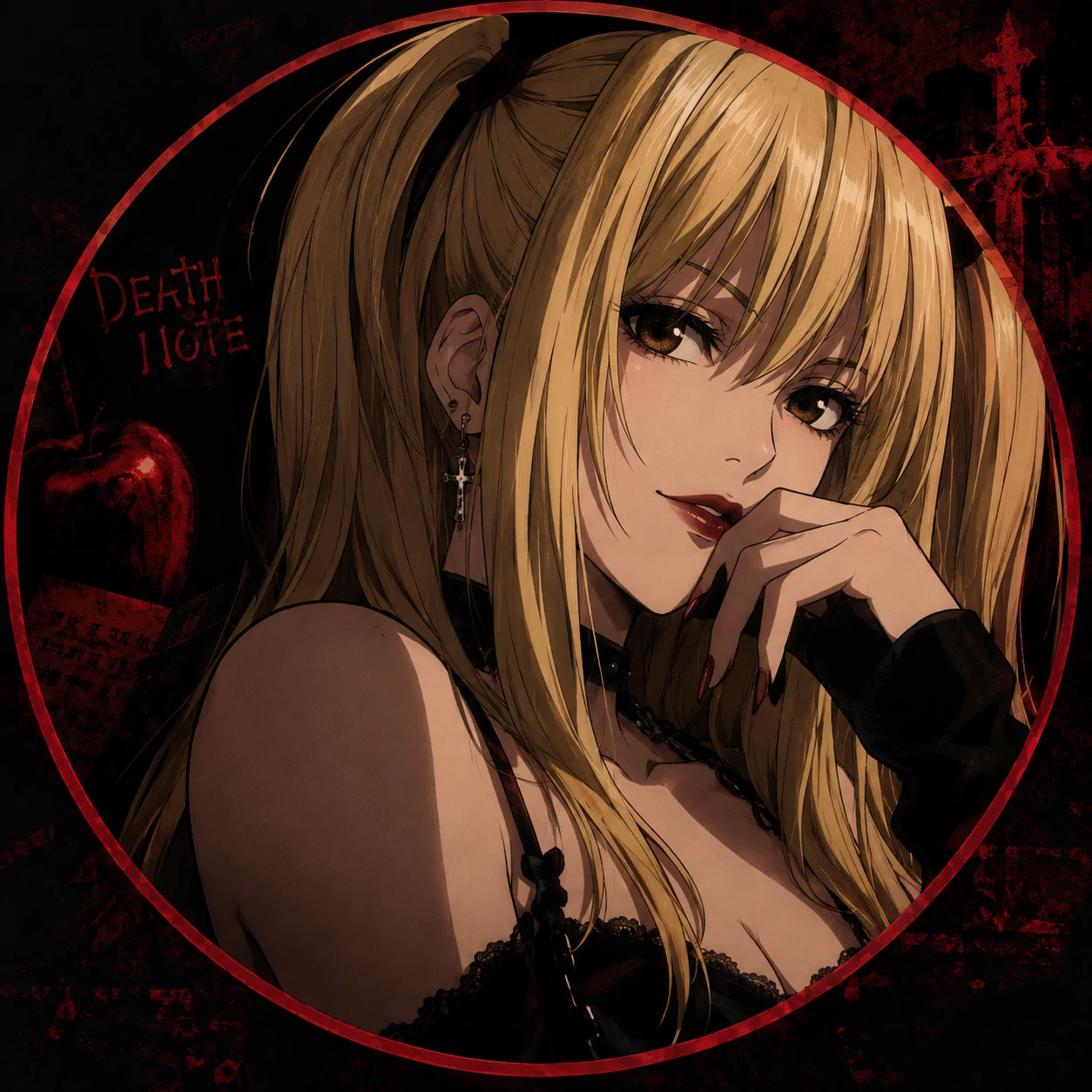 Death Note matching PFP of Misa Amane, second half of a Light and Misa couple set