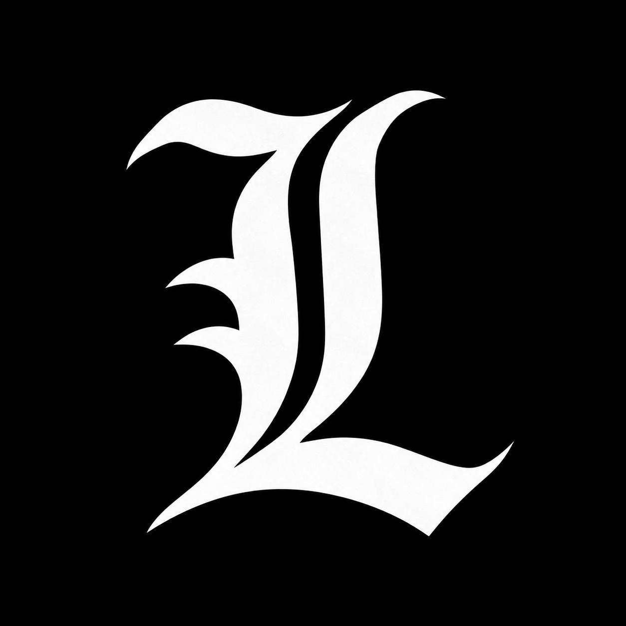 Death Note Discord PFP using the gothic Death Note symbol as a clean icon