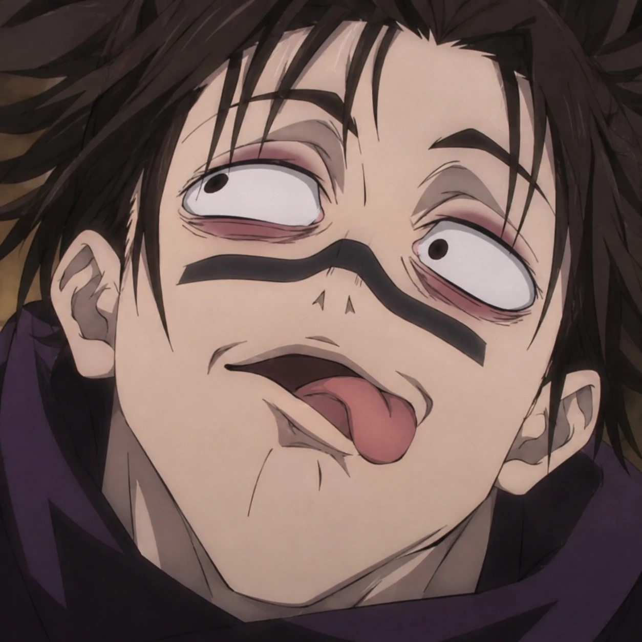 Funny Choso PFP with an exaggerated derpy meme facial expression