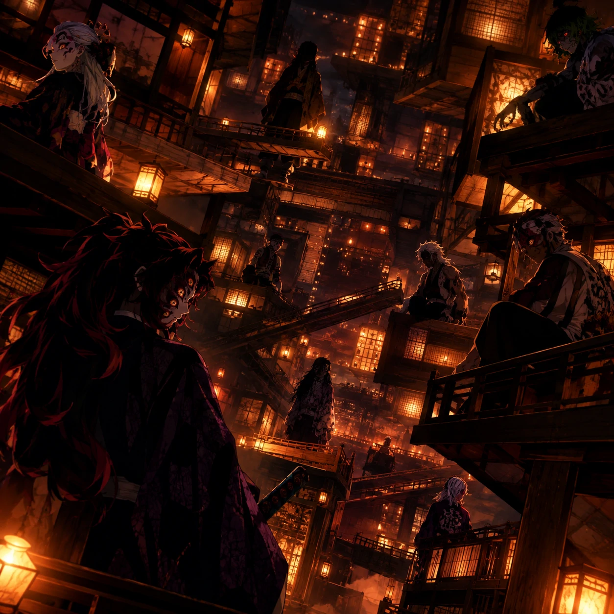 Upper Moon demons inside the shifting Infinity Castle, HD dark Demon Slayer profile picture