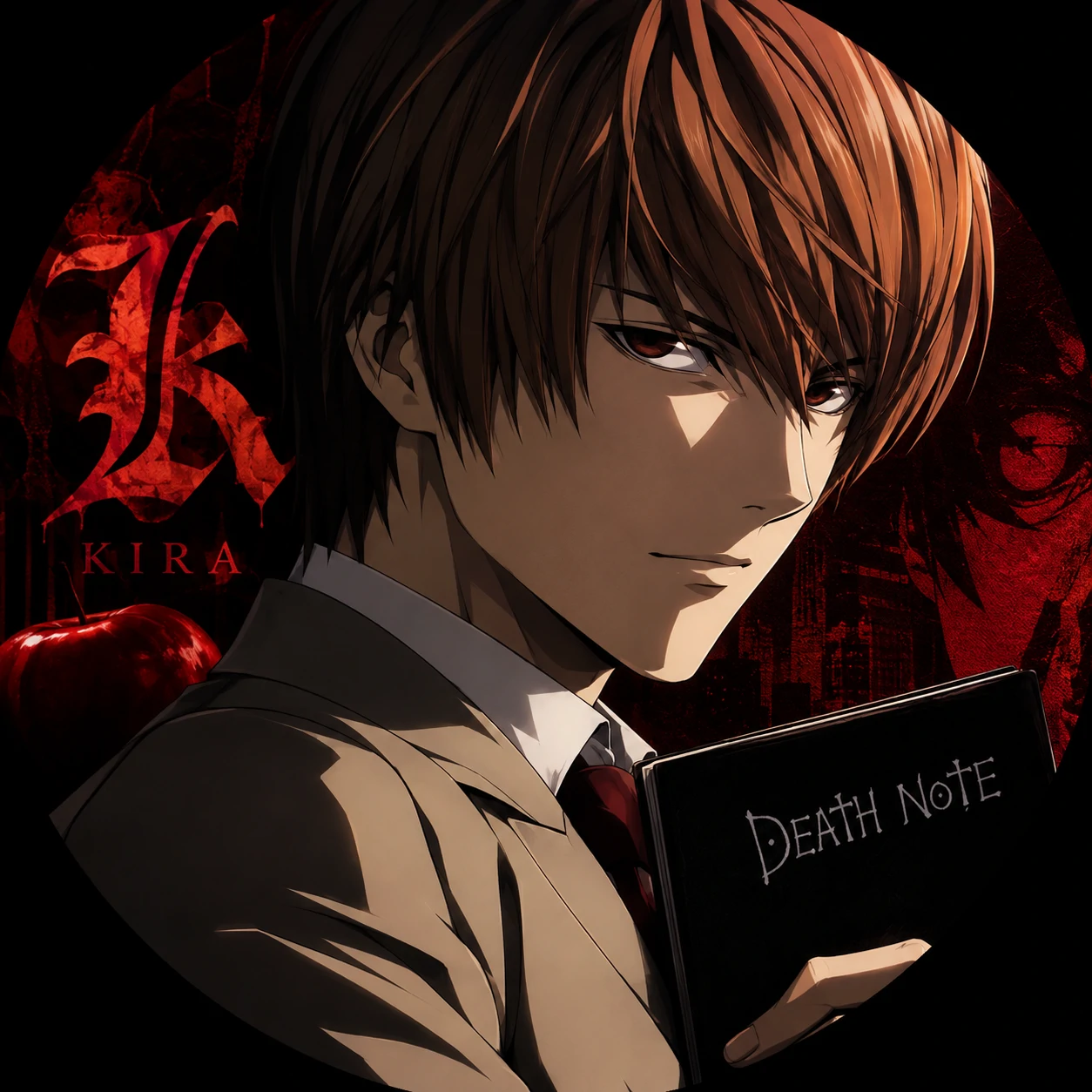 Light and L matching PFP showing Light's side of the rival duo icons